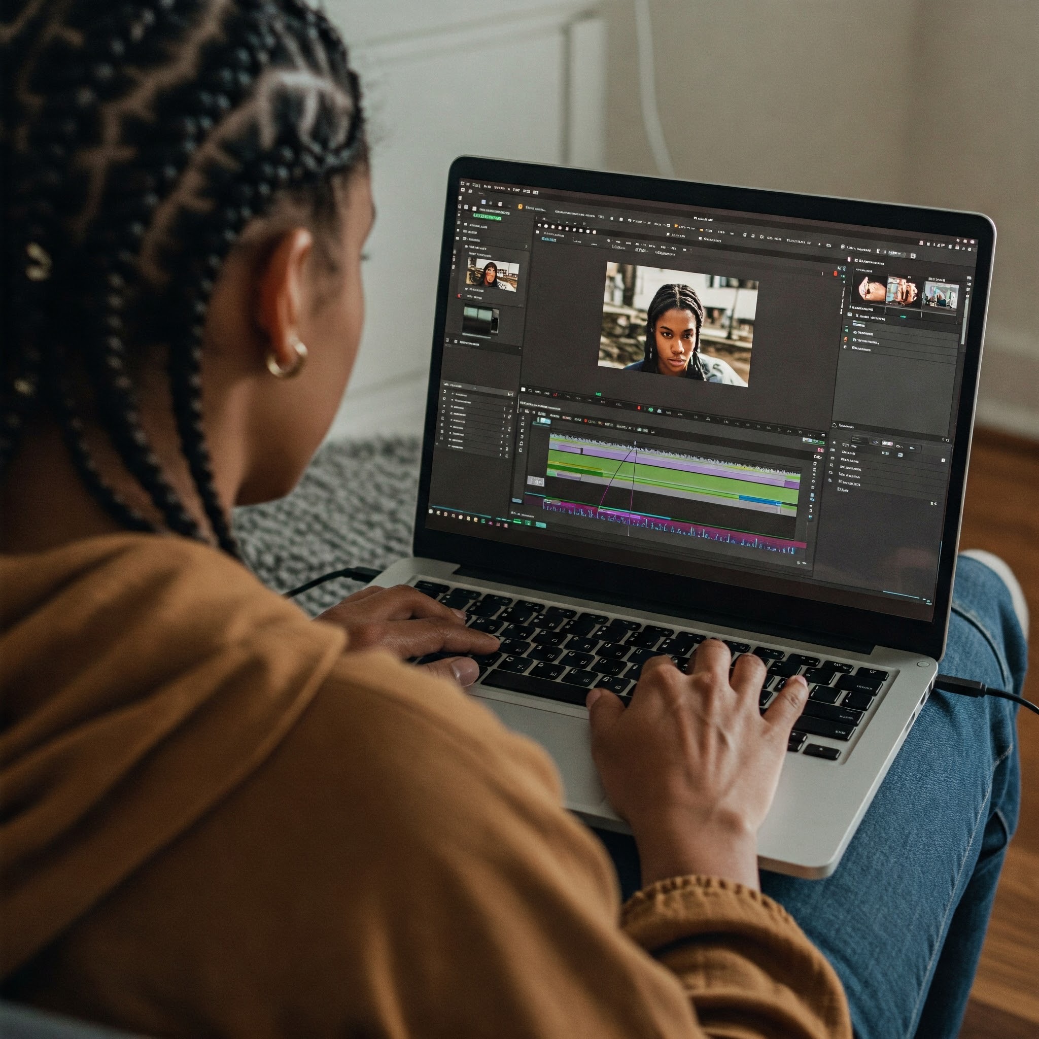 photo of Focused Editor on a Laptop